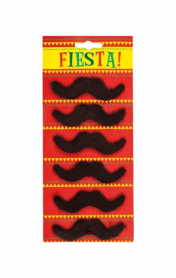 Boland 6 Pack Black Mexican Moustaches