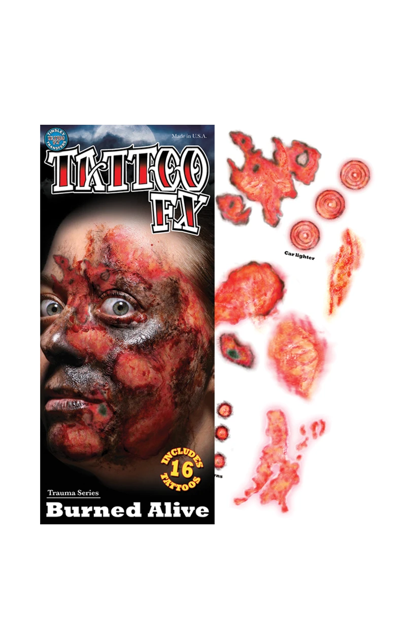 Burned Temporary Tattoos 3 Burned Temporary Tattoos