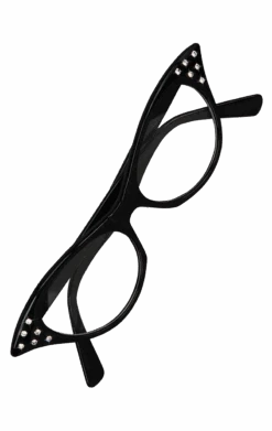 50s Rhinestone Glasses In Black