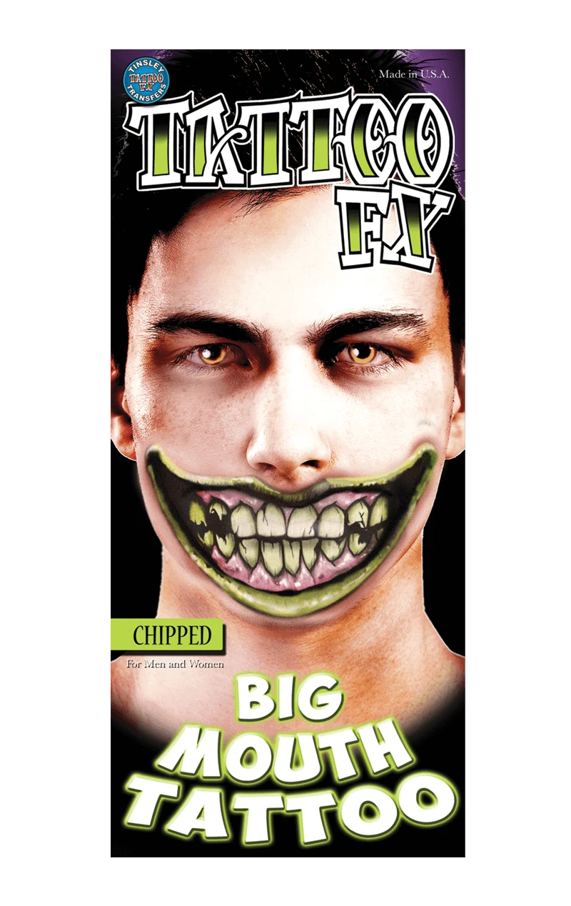 Chipped Big Mouth Tattoo 3 Chipped Big Mouth Tattoo