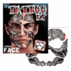 Cyborg Face Temporary Tattoo -Palmer Sales 00040576p