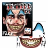 Clown Face Temporary Tattoo -Palmer Sales 00040577p