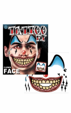 Clown Face Temporary Tattoo