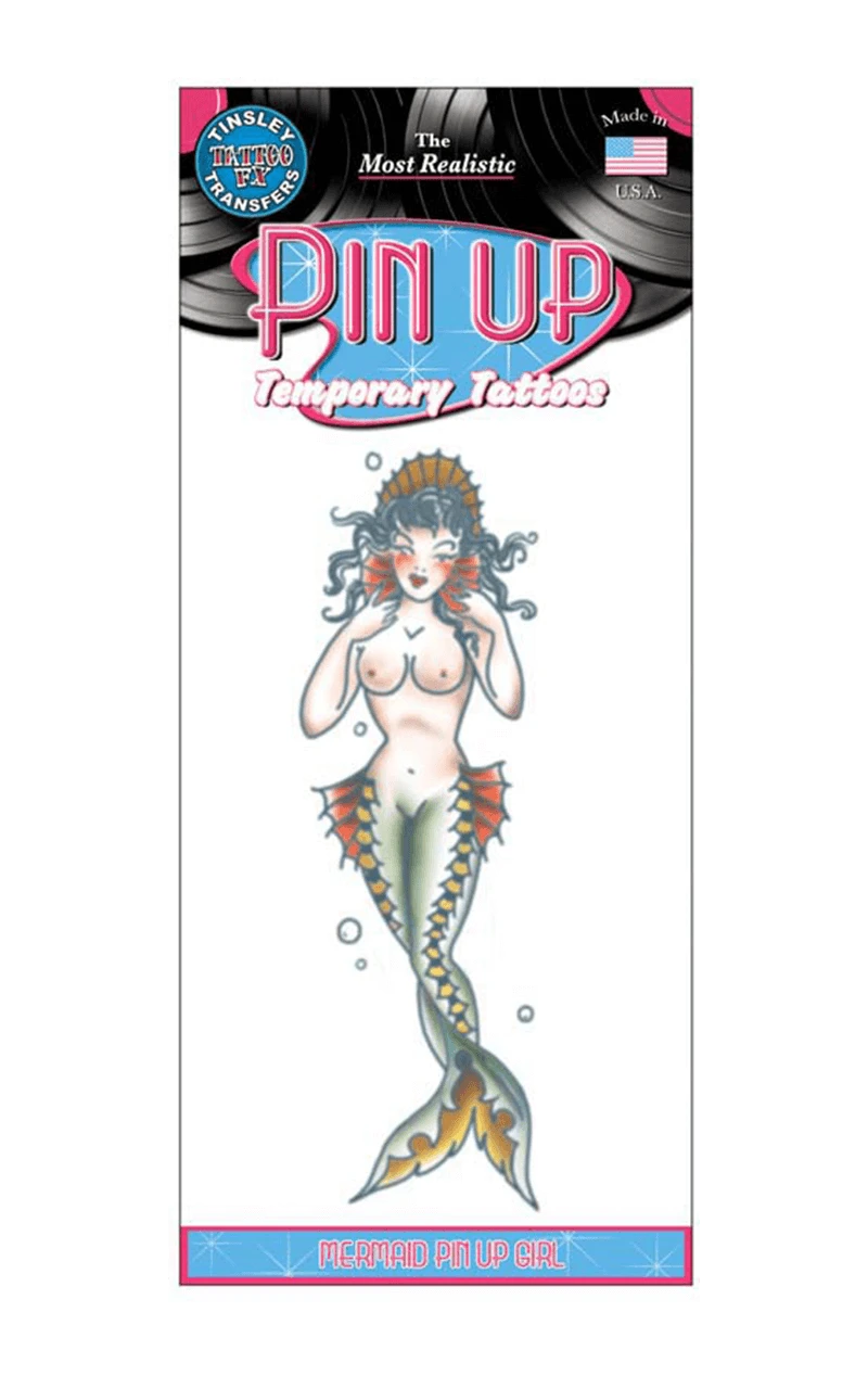 Mermaid Pin Up Tattoo Transfer 3 Mermaid Pin Up Tattoo Transfer