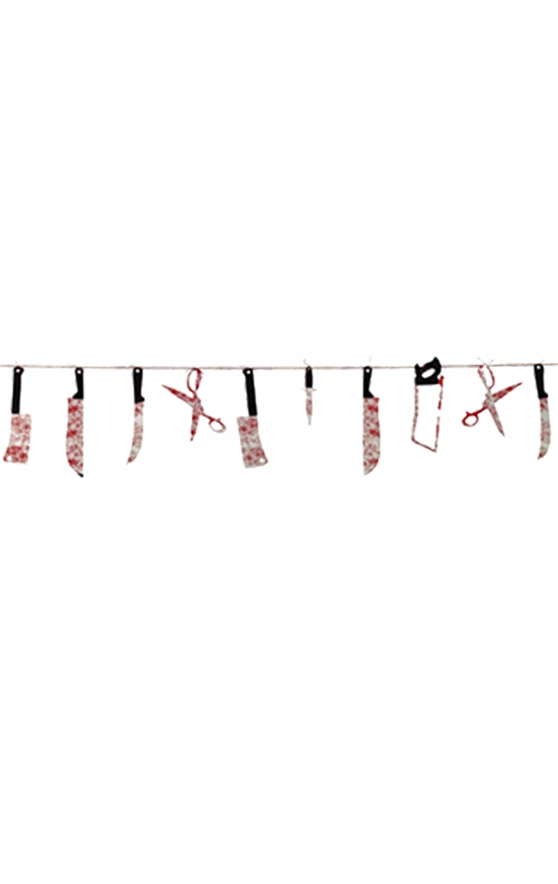 AMSCAN Bloody Weapon Garland Bunting 3 AMSCAN Bloody Weapon Garland Bunting