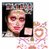 Floral Sugar Skull Tattoo Transfer -Palmer Sales 00040686p
