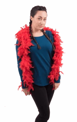 Red Feather Boa Accessory