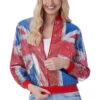 GENERIC Womens Union Jack Sequin Bomber Jacket 2 GENERIC Womens Union Jack Sequin Bomber Jacket -Palmer Sales 00095429p