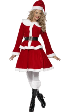 Smiffys Womens Miss Elegant Santa Costume