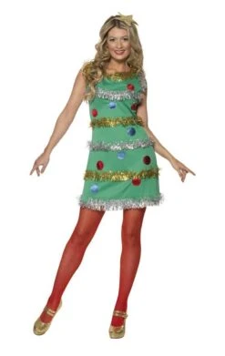 Smiffys Womens Tinsel Christmas Tree Costume