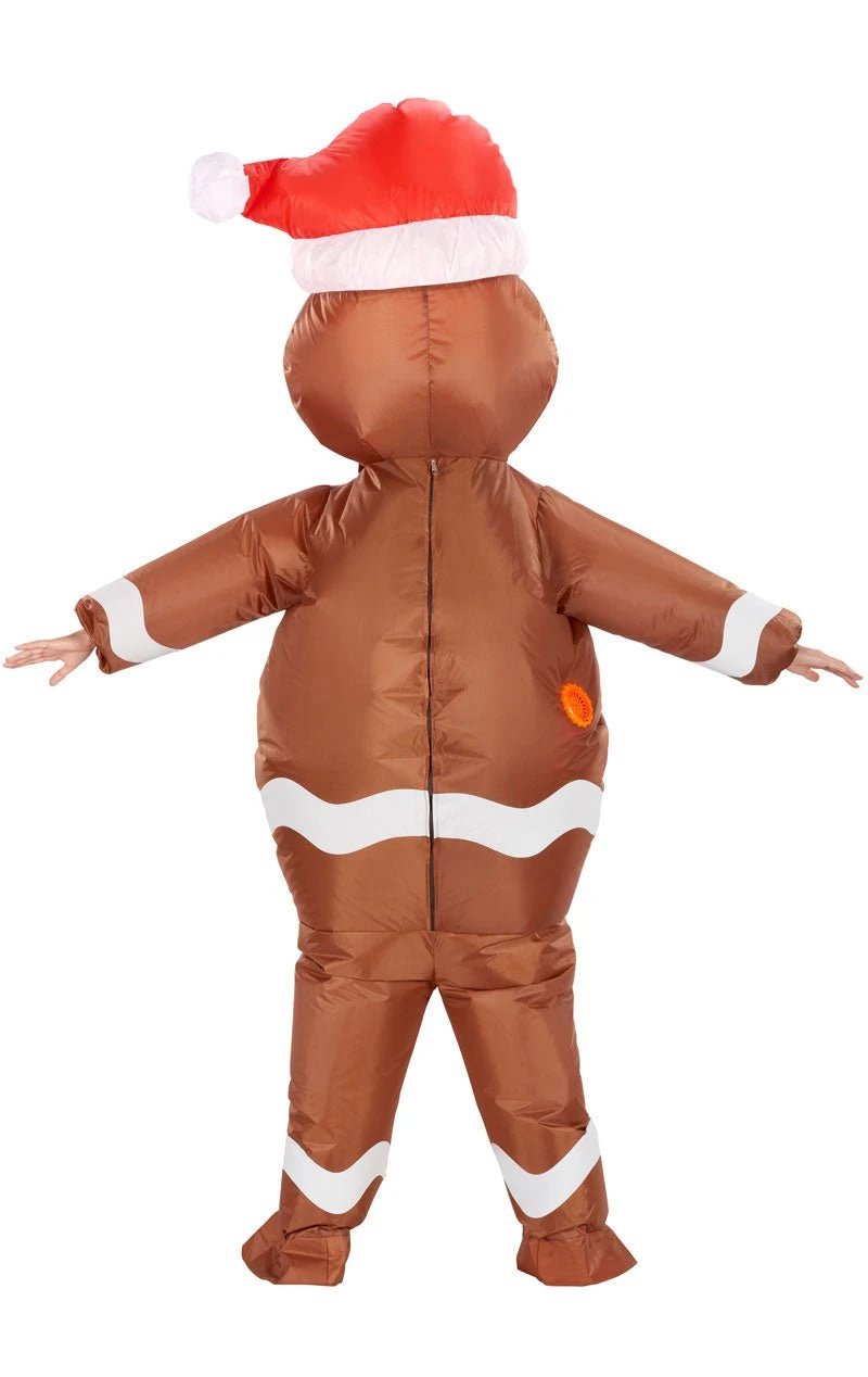 GENERIC Adult Inflatable Gingerbread Man Costume 3 GENERIC Adult Inflatable Gingerbread Man Costume - Image 2