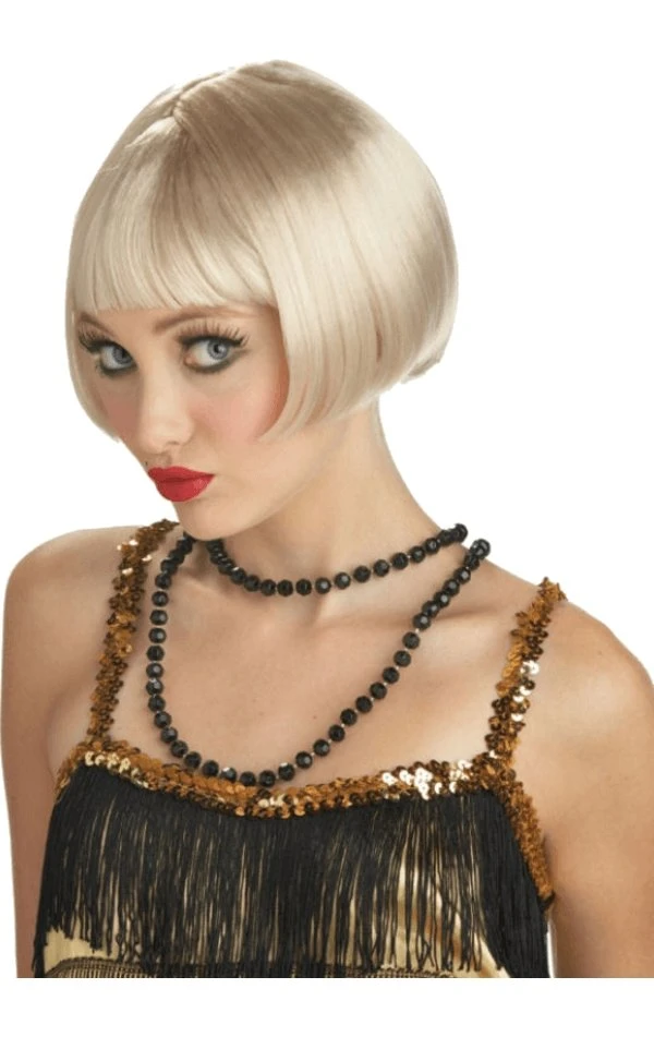 Flirty Flapper Blonde Wig 3 Flirty Flapper Blonde Wig