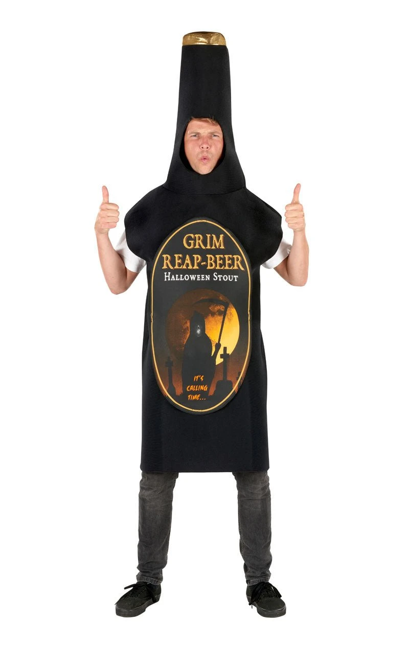 GENERIC Adult Grim Reaper Beer Bottle Costume 3 GENERIC Adult Grim Reaper Beer Bottle Costume