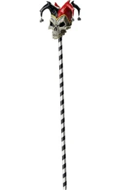 Jester Skull Halloween Cane Accessory