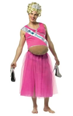 Mens Pregnant Prom Queen Costume