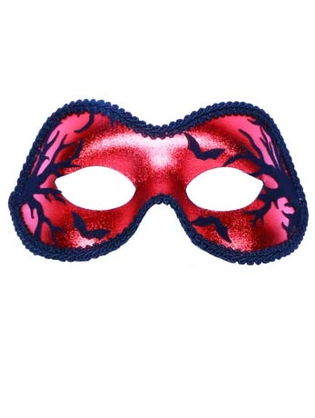 GENERIC Red Masquerade Facepiece With Bats Accessory 3 GENERIC Red Masquerade Facepiece With Bats Accessory