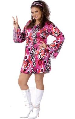 Palmer Womens Feeling Groovy Plus Size Costume