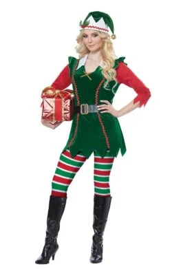 GENERIC Womens Festive Elf Costume