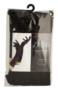 GENERIC Womens Long Black Temptress Gloves Accessory -Palmer Sales womens long black temptress gloves accessory 257585
